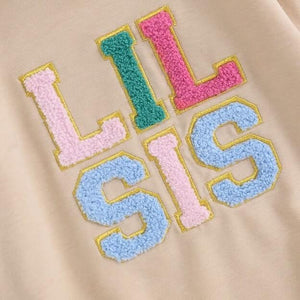 Lil Sis Long Sleeve Romper | Stylish Little Sister Onesie - Lulu Babe
