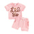 Lil Sis Pink Shorts Set | Little Sister Matching Outfit - Lulu Babe