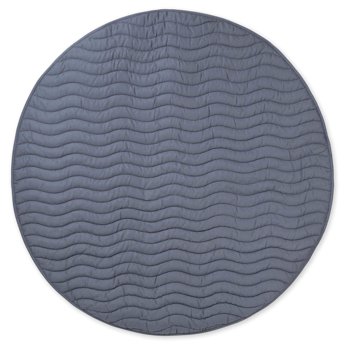Linen Baby Play Mat in French blue | Waterproof &amp; Washable - Lulu Babe
