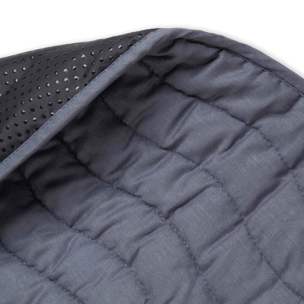 Linen Baby Play Mat in French blue | Waterproof & Washable - Lulu Babe