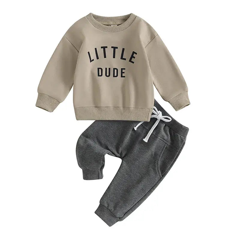 Little Dude Baby Set | Cute & Comfy Boys Tracksuit - Lulu Babe