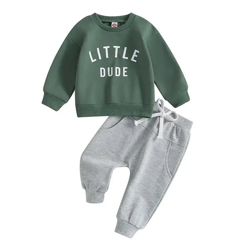 Little Dude Set Dark Green 0-6 months