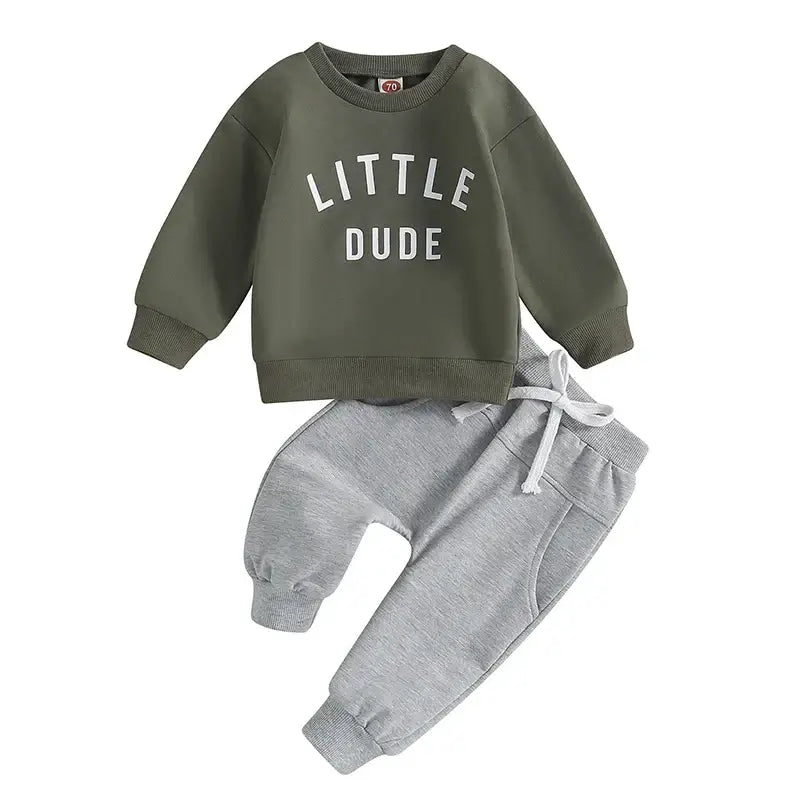 Little Dude Baby Set | Cute & Comfy Boys Tracksuit - Lulu Babe