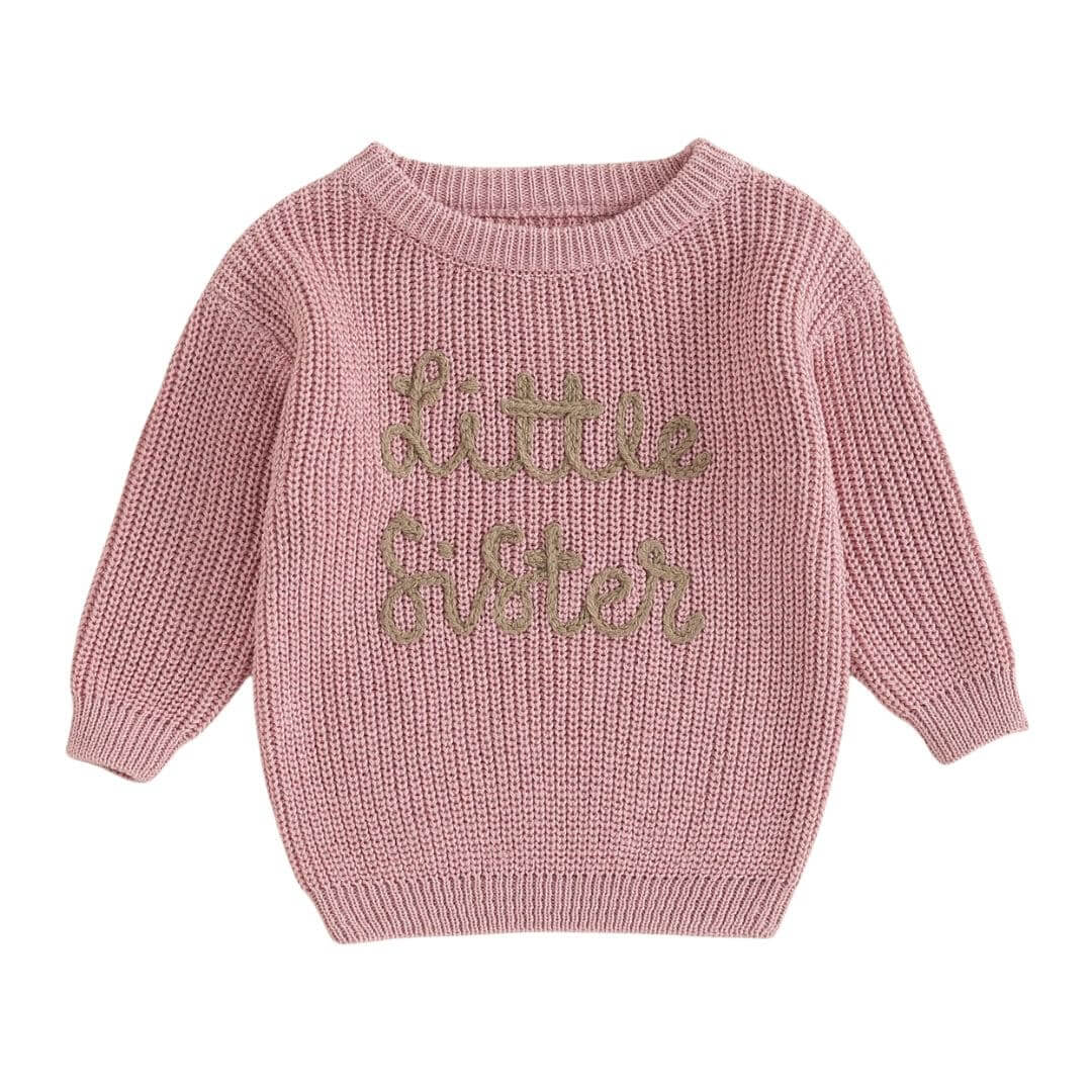 Little Sister Knit Jumper | For Baby Sister 0-18M - Lulu Babe