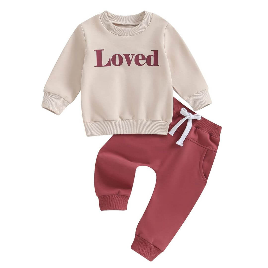 Loved Baby Tracksuit |Cozy Comfort &amp; Playful Style (0-2Y) - Lulu Babe