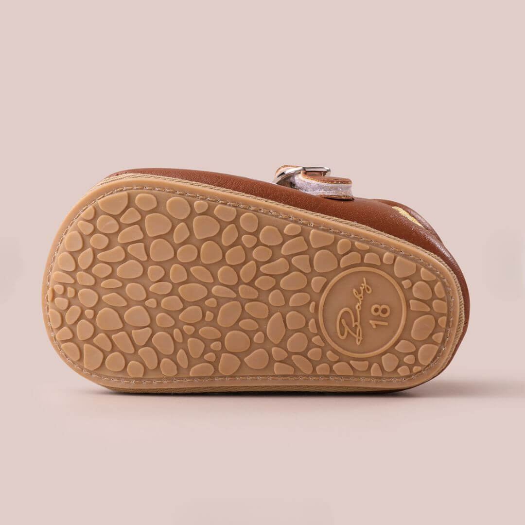 Maeve Flower Baby Shoes | Vegan Leather with Floral Embroidery - Lulu Babe