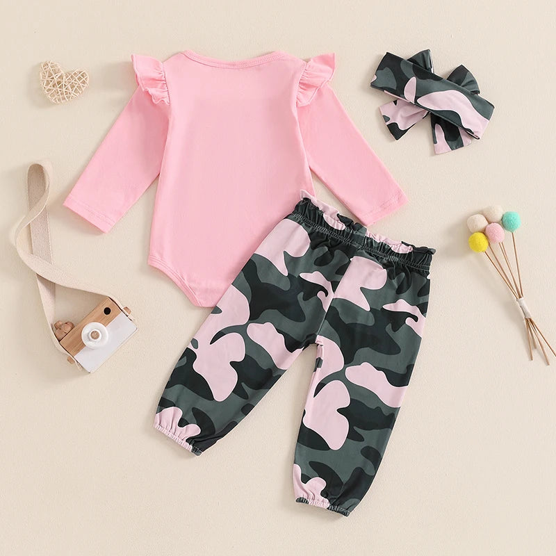 Mama's Bestie Pink Camo Set | Adorable Baby Girl Outfit - Lulu Babe