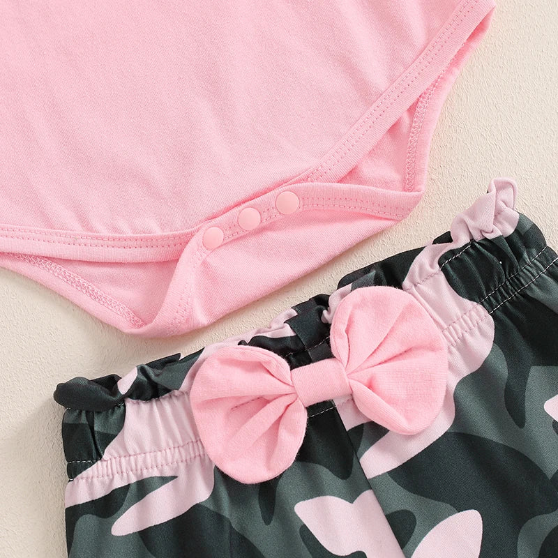 Mama's Bestie Pink Camo Set | Adorable Baby Girl Outfit - Lulu Babe