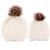 Matching Mum & Baby Beanie Set | Knit Beanies with Oversized Pom Pom - Lulu Babe