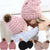 Matching Mum & Baby Beanie Set | Knit Beanies with Oversized Pom Pom - Lulu Babe