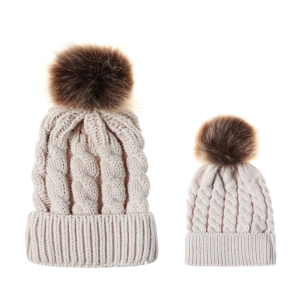 Mummy & Me Matching Beanie Set | 2 Beanies for Mum & Baby - Lulu Babe
