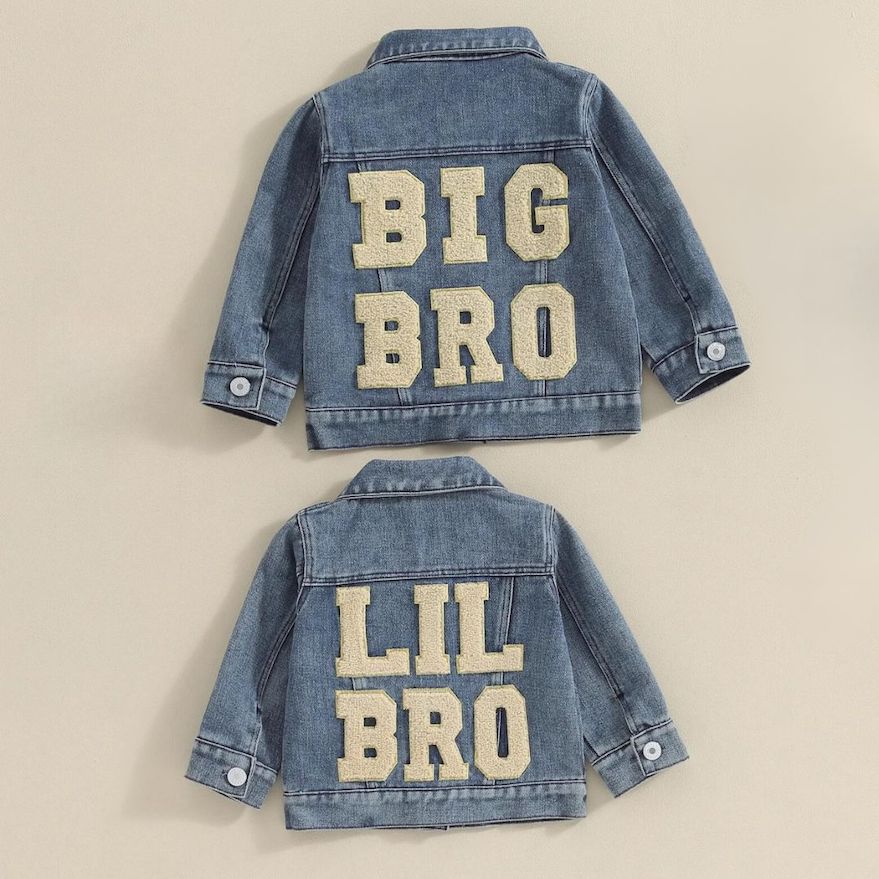 Matching brother denim jackets - Big Bro & Lil Bro