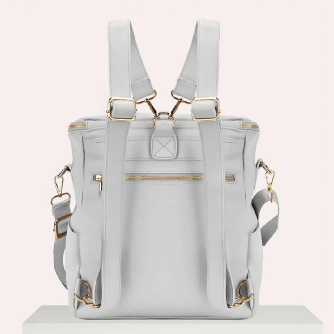 Mila Nappy Backpack | Stylish & Practical Faux Leather Baby Bag - Lulu Babe