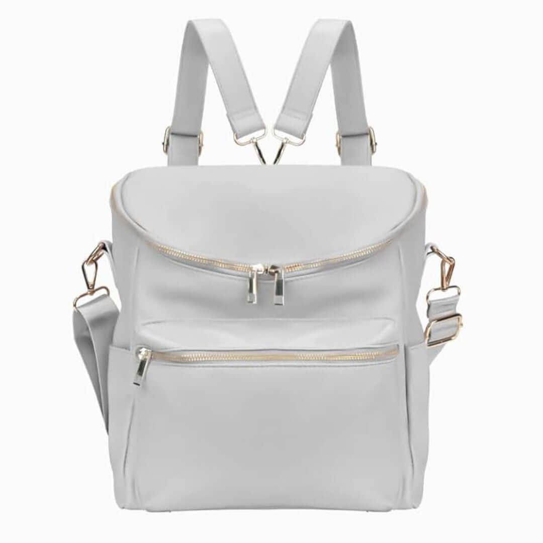 Mila Nappy Backpack | Stylish & Practical Faux Leather Baby Bag - Lulu Babe