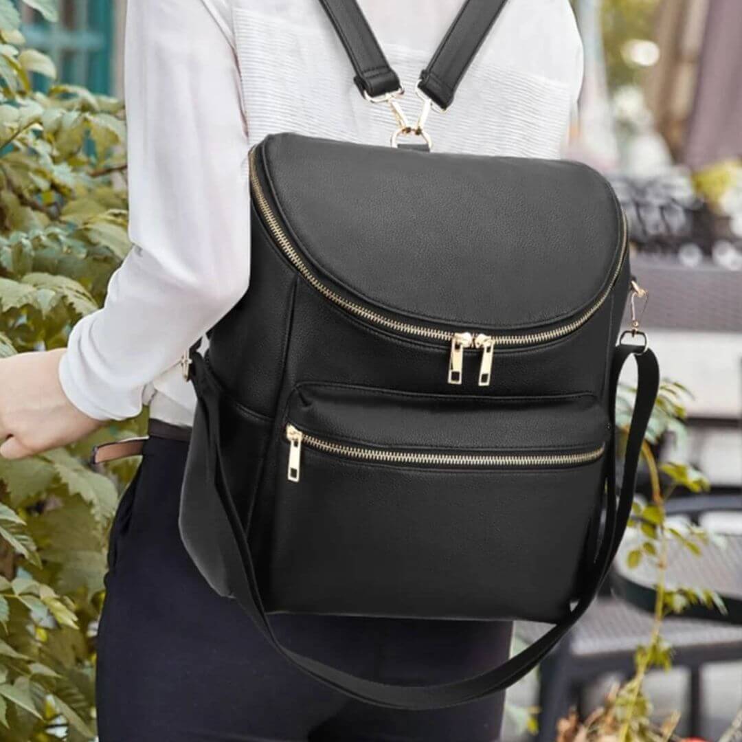 Mila Faux Leather Nappy Backpack