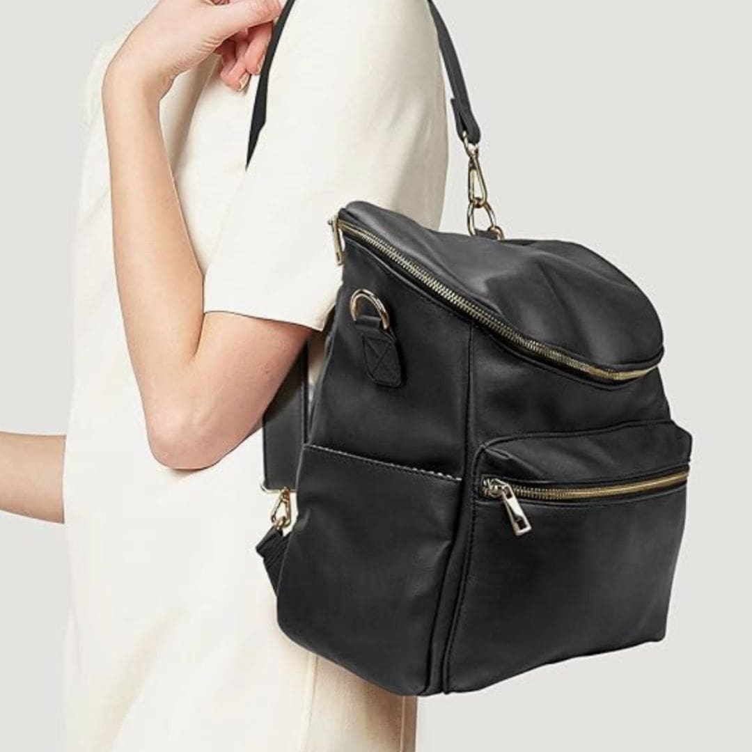 Mila Faux Leather Nappy Backpack