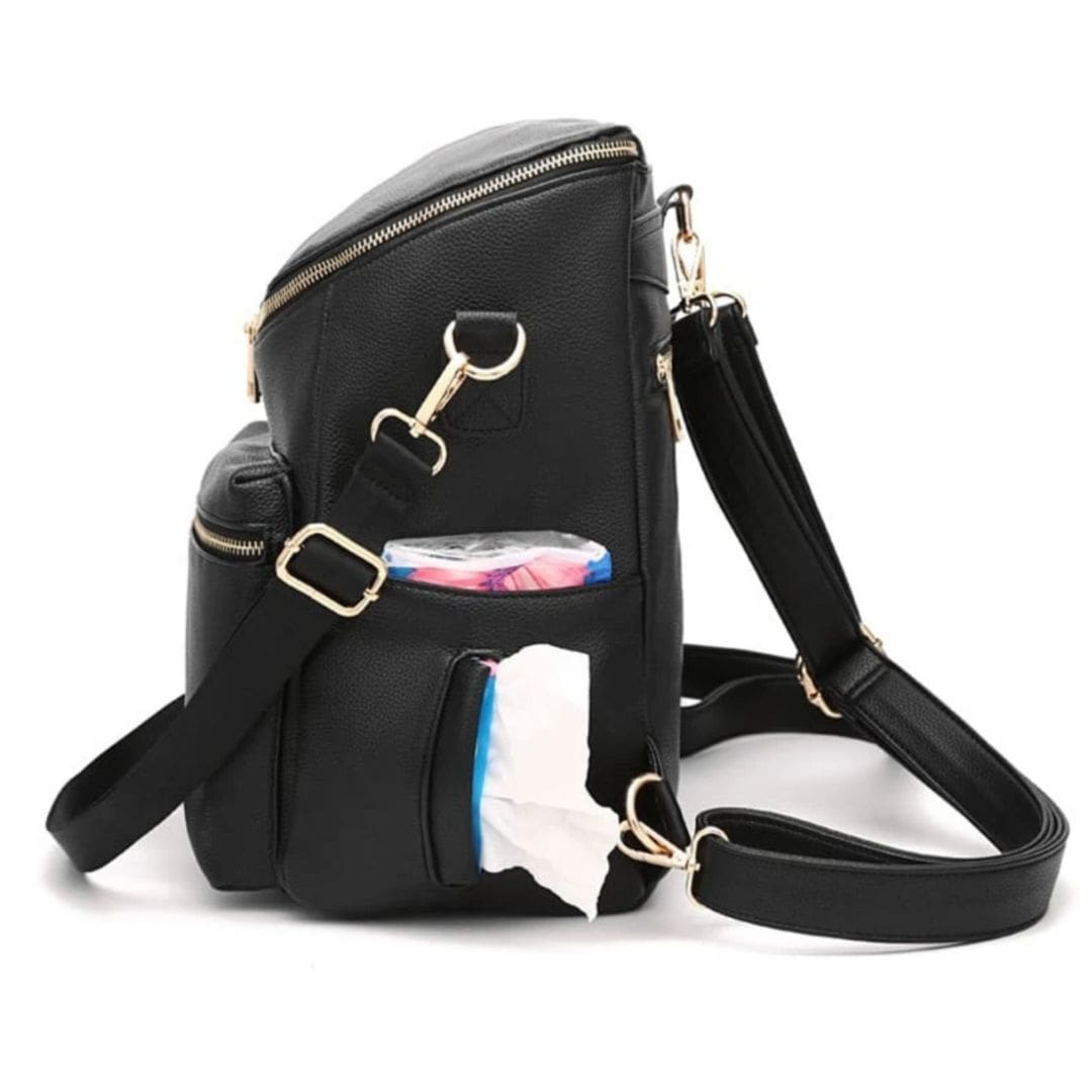 Mila Faux Leather Nappy Backpack