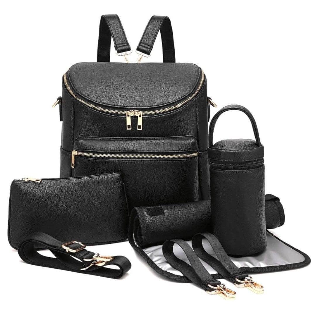 Mila Faux Leather Nappy Backpack