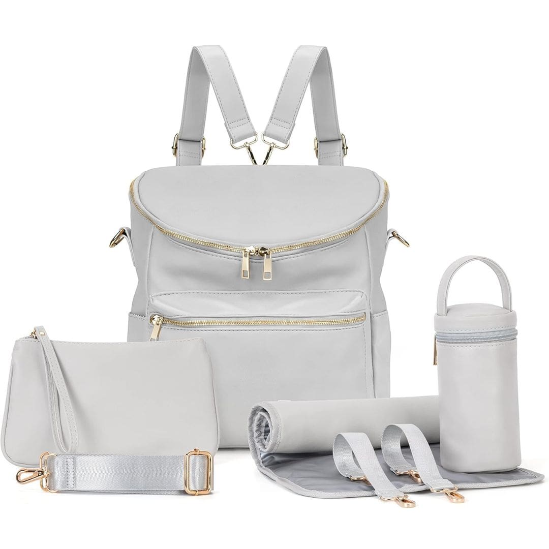 Mila Faux Leather Nappy Backpack