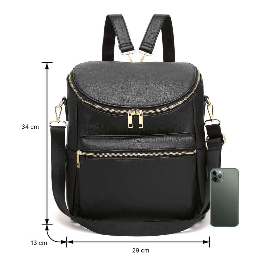 Mila Faux Leather Nappy Backpack