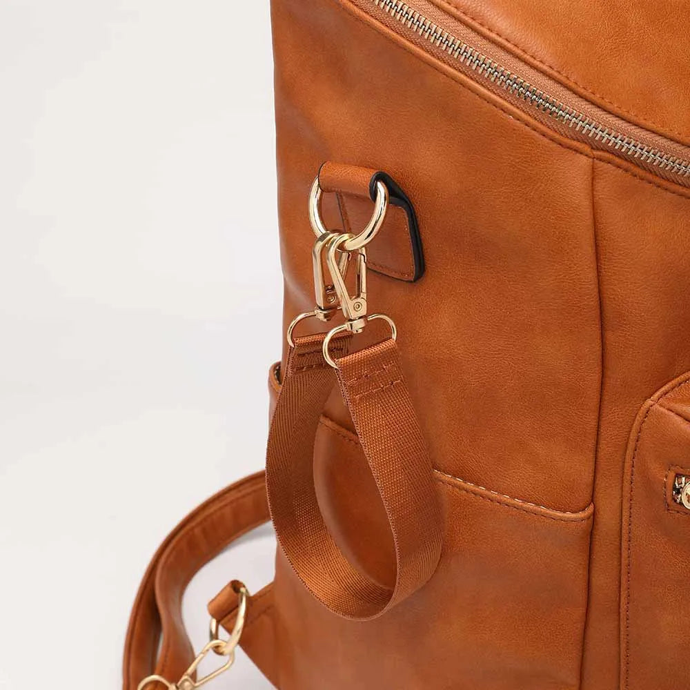 Mila Faux Leather Nappy Backpack