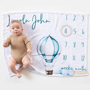 Personalised Milestone Blanket | Capture Baby's Monthly Growth Photos - Lulu Babe
