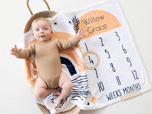 Personalised Milestone Blanket | Capture Baby's Monthly Growth Photos - Lulu Babe