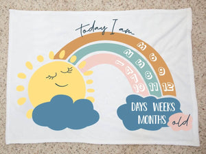 Personalised Milestone Blanket | Capture Baby's Monthly Growth Photos - Lulu Babe