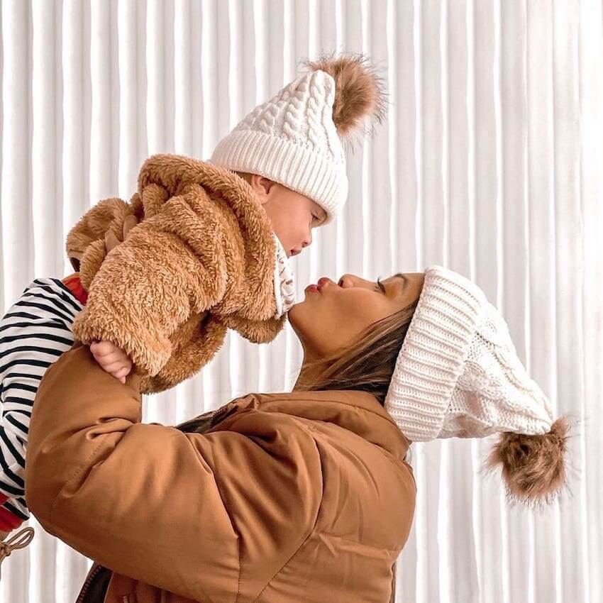 Mummy & Me Matching Beanie Set | 2 Beanies for Mum & Baby - Lulu Babe