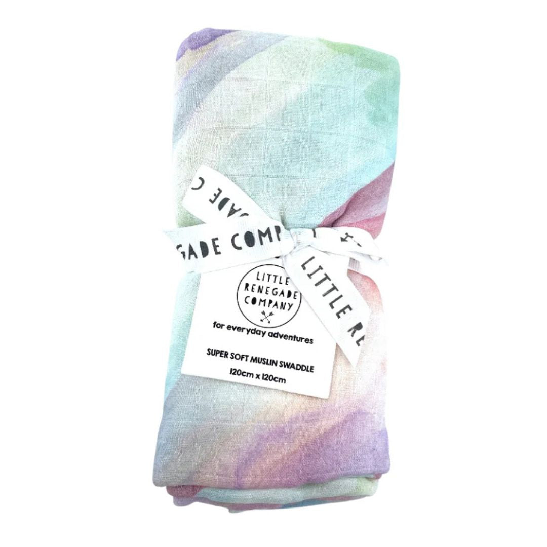 Muslin swaddle baby wraps in bamboo/cotton by Little Renegade Company