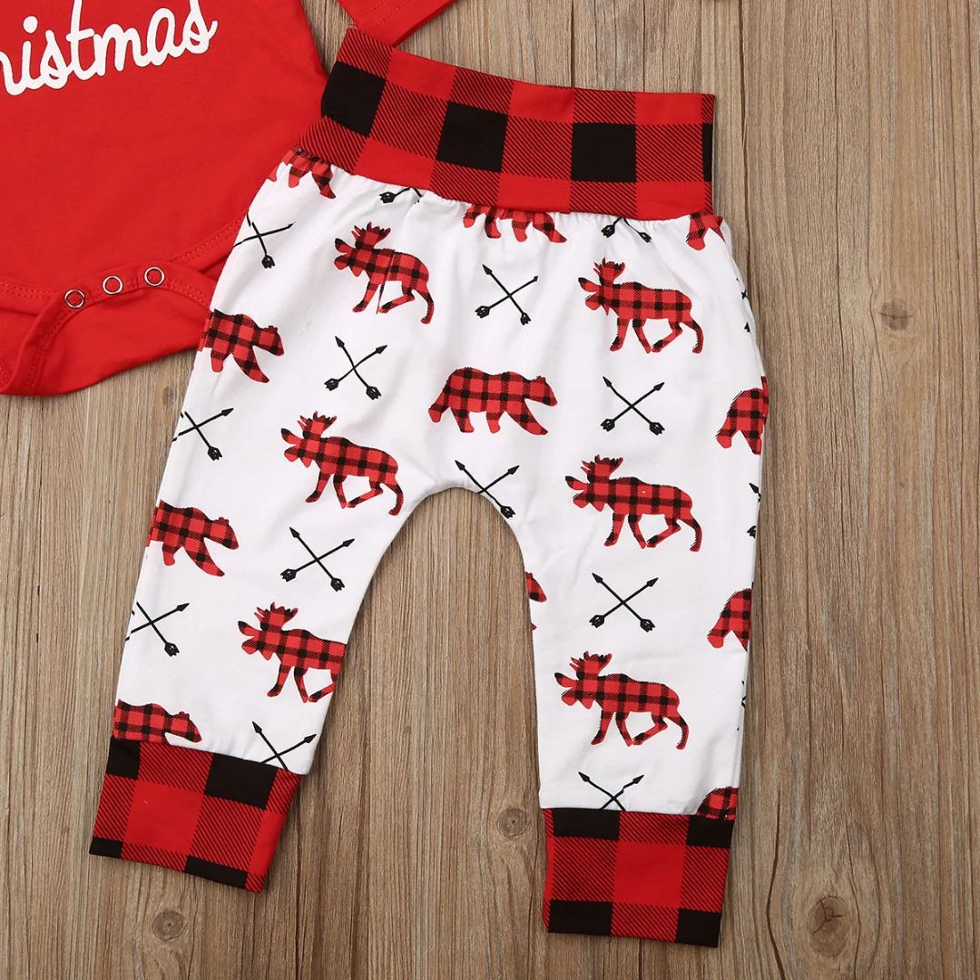 My 1st Christmas Outfit | Baby's First Christmas Set - harem pants