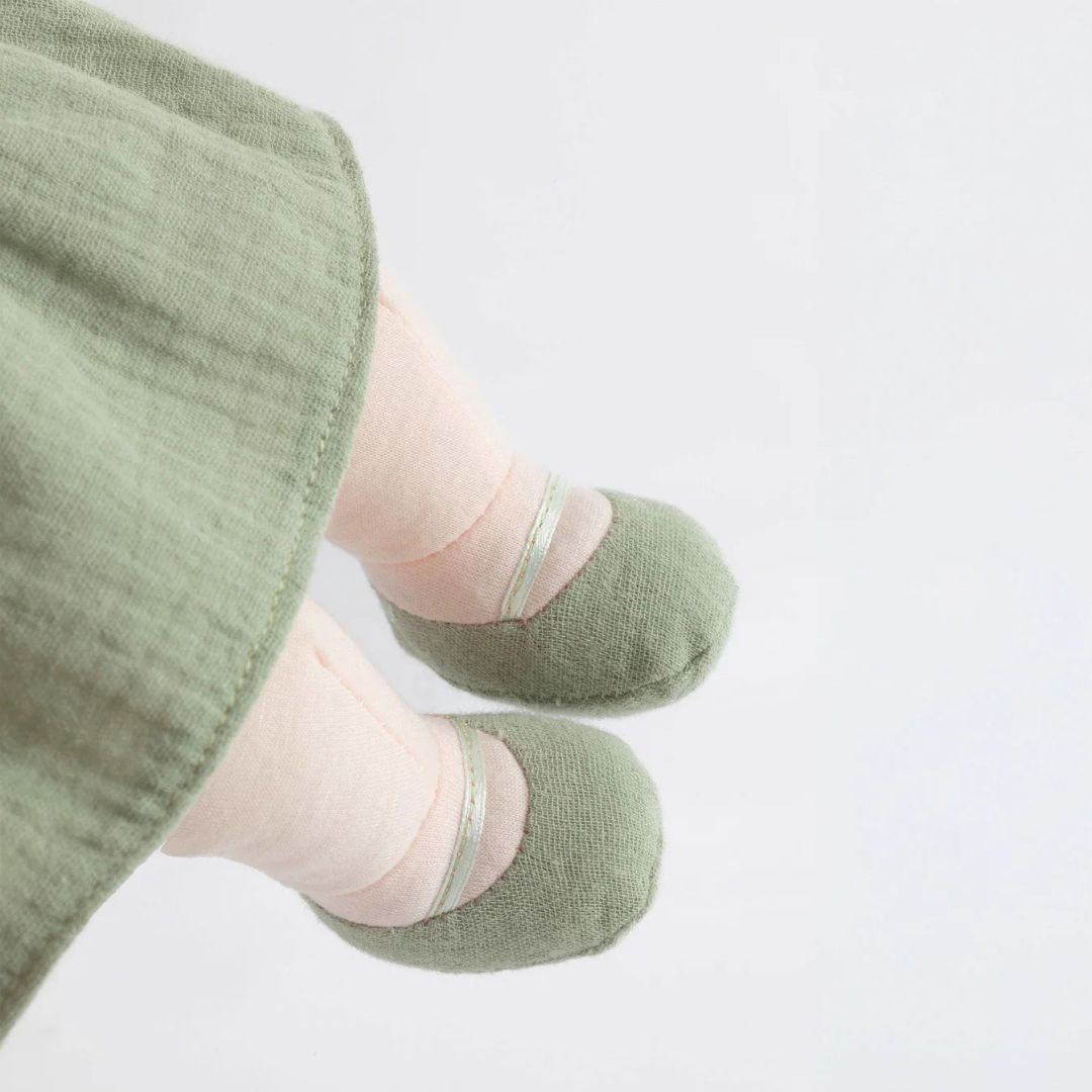 My First Doll - Elena wears adorable sage green shoes
