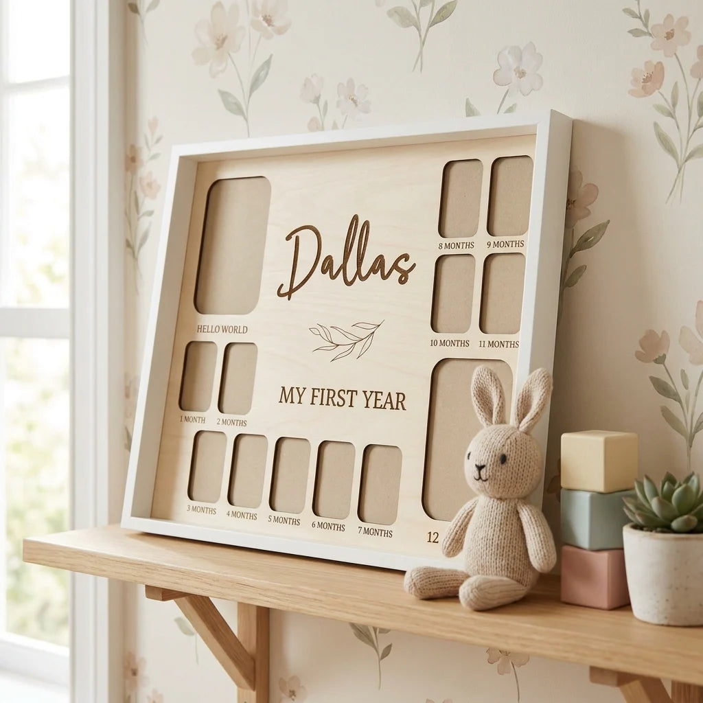 Personalised My First Year Photo Frame