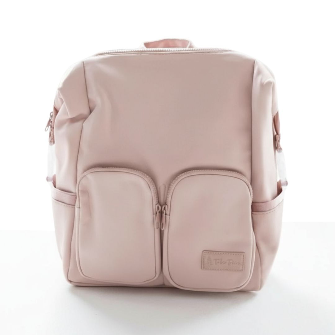Luxe neoprene nappy backpack in blushpink - waterproof, lightweight and spacious