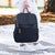 Lifestyle image of black quilted nappy backpack