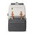 Nappy Bag Backpack in grey and white, featuring insulated bottle pockets, lightweight design, and a changing mat