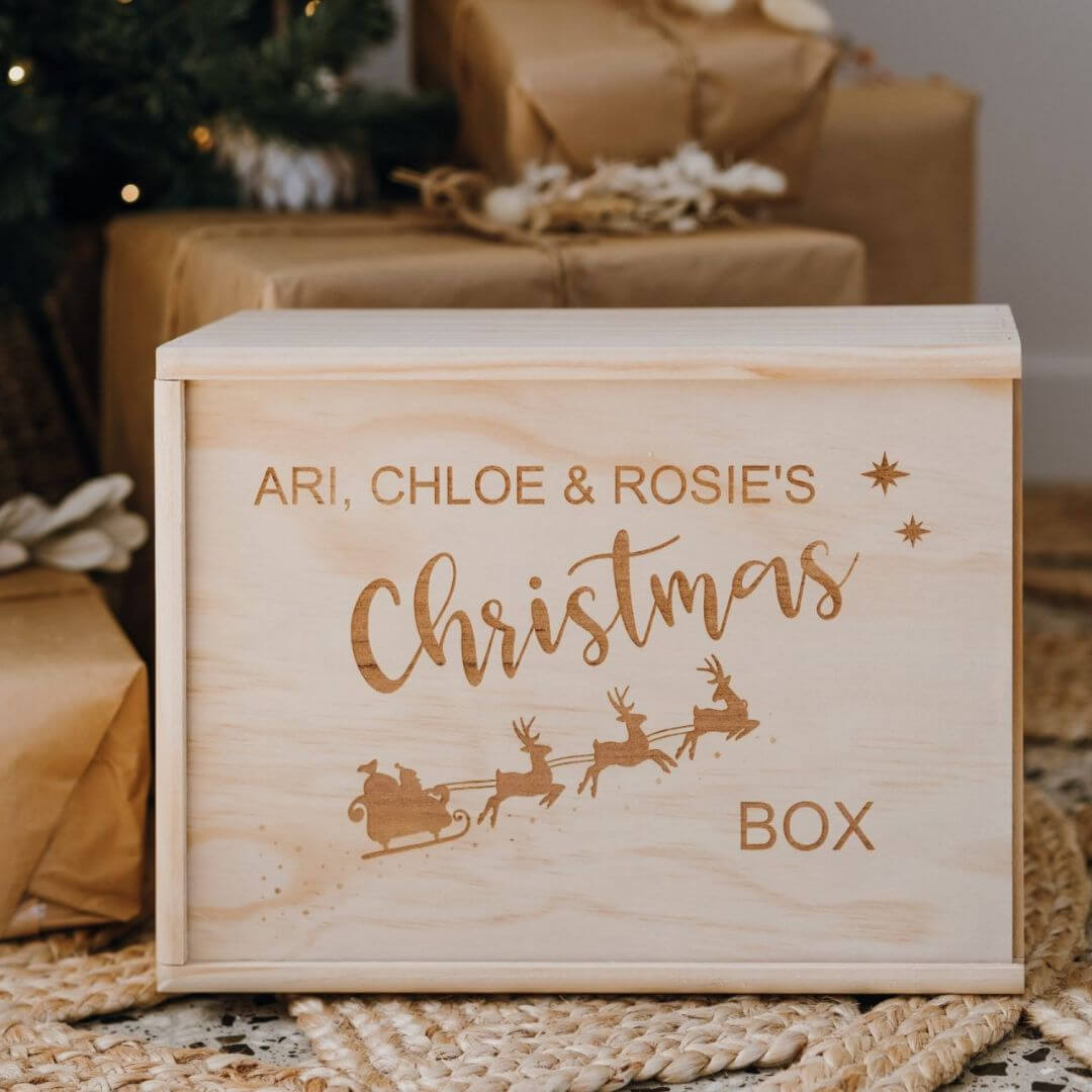 Christmas Box Australia | Personalised Wooden Box - Timber Tinkers