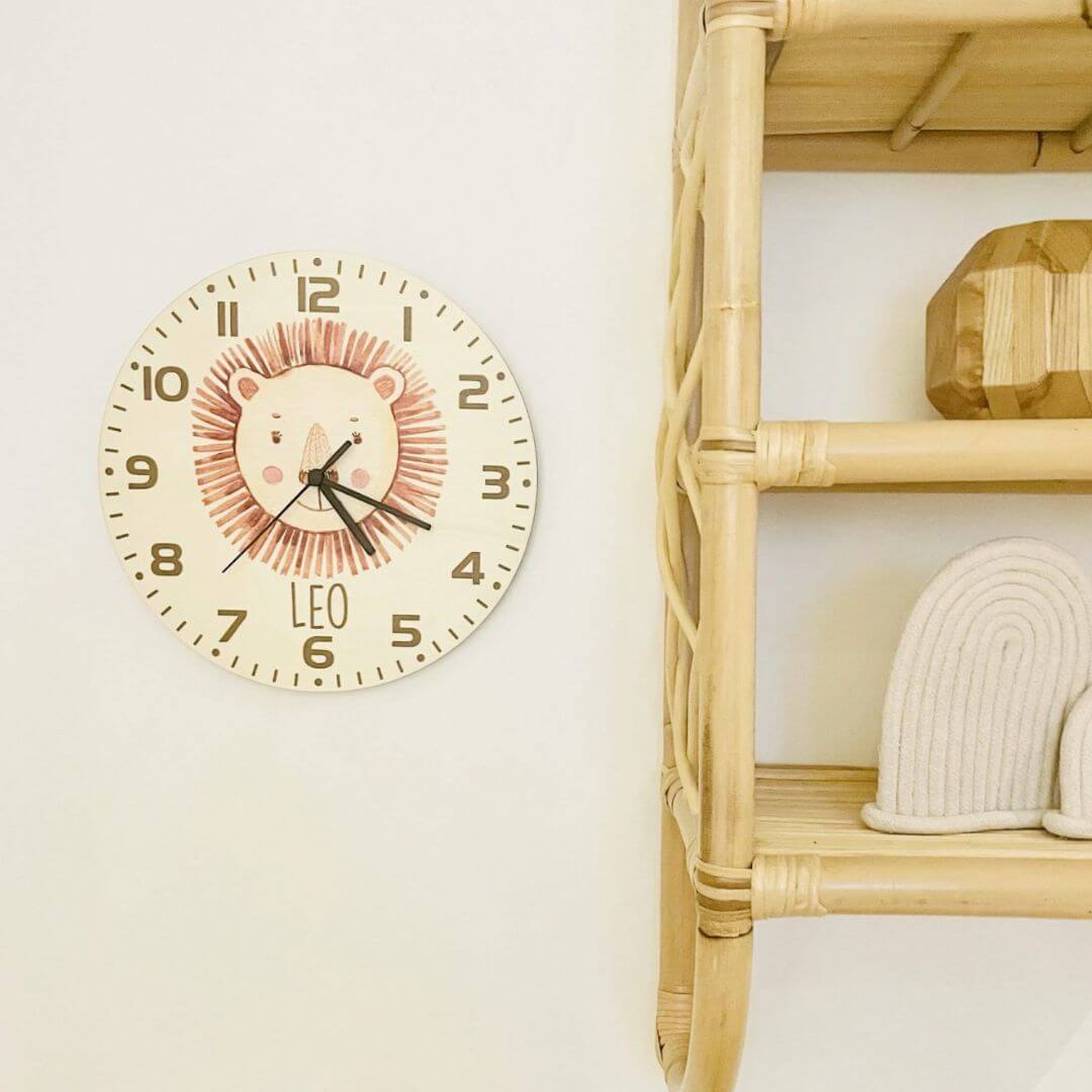 Personalised Kids Clock | Lion