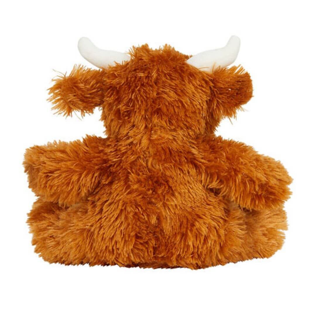 Personalised Highland Cow Plush | Heart or Floral Letter - back