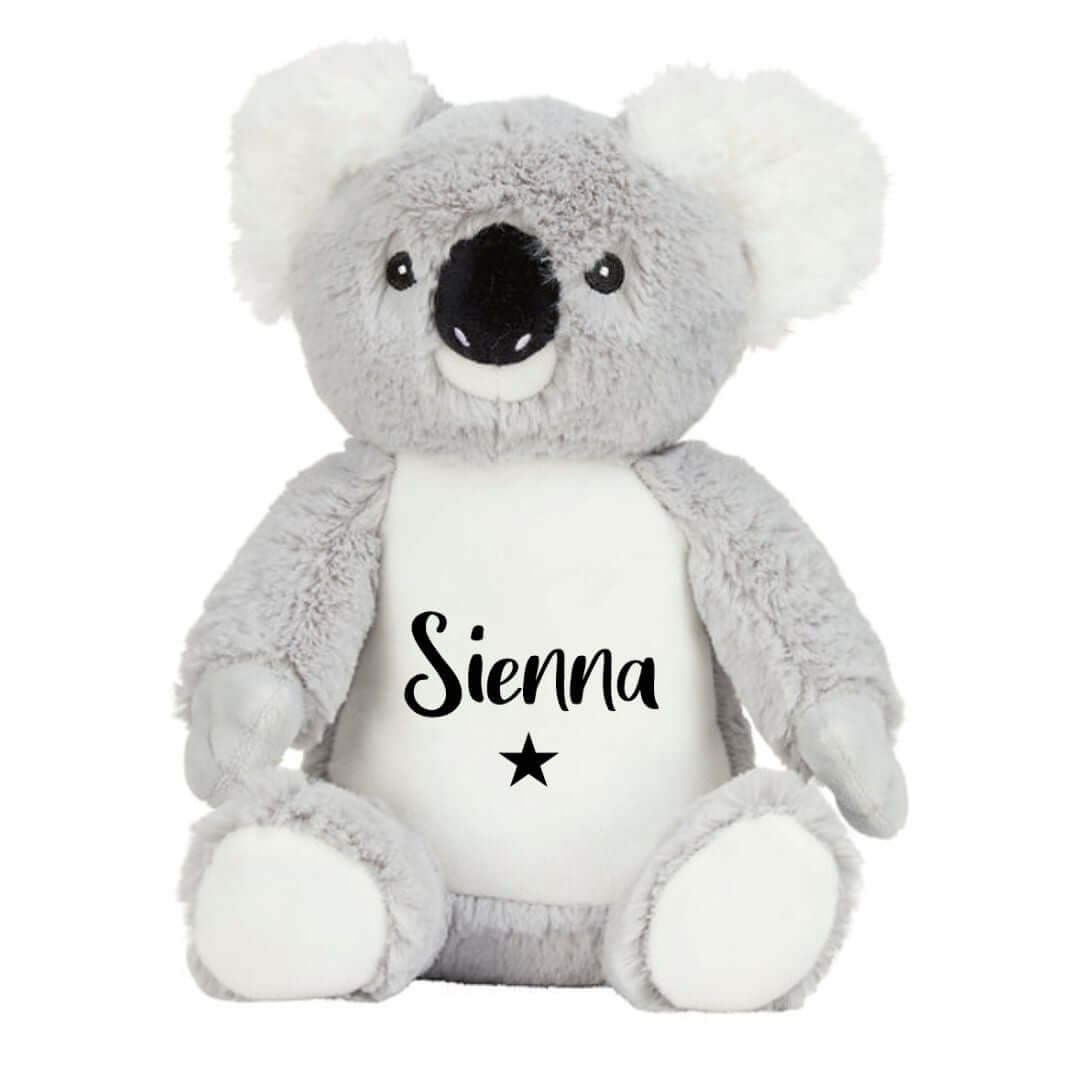 Personalised Koala Plush Toy - with star and baby's name