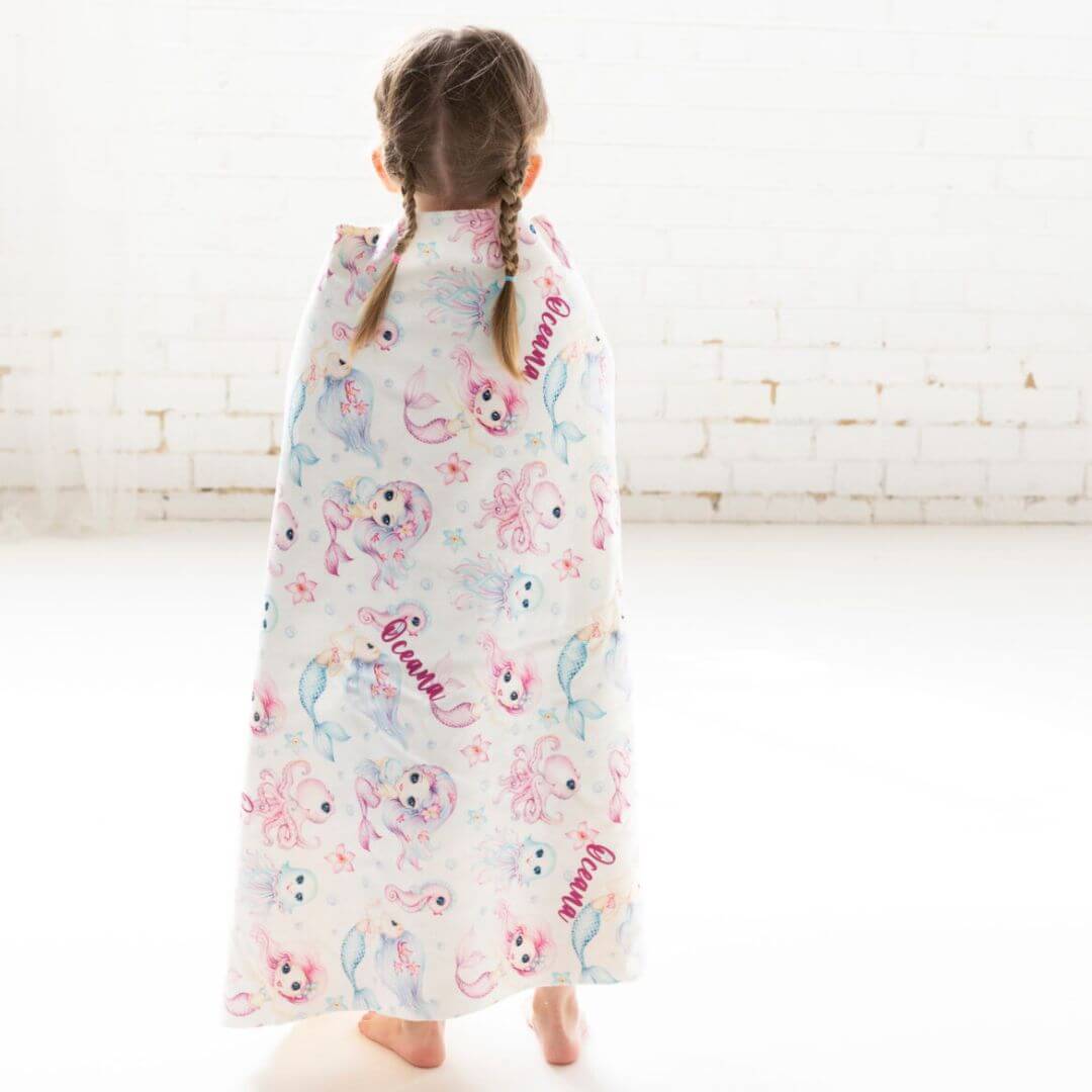 Personalised Mermaid Swaddle - Lulu Babe