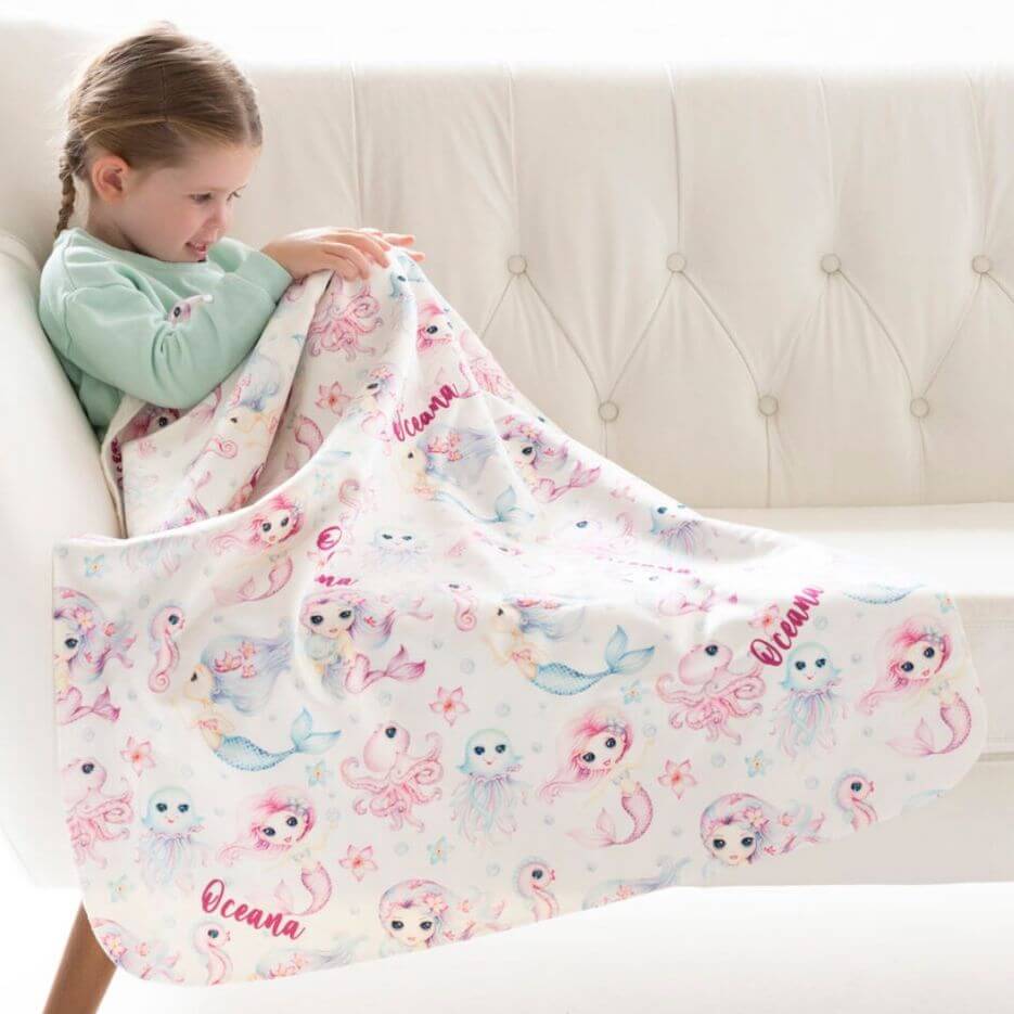 Personalised Mermaid Swaddle - Lulu Babe