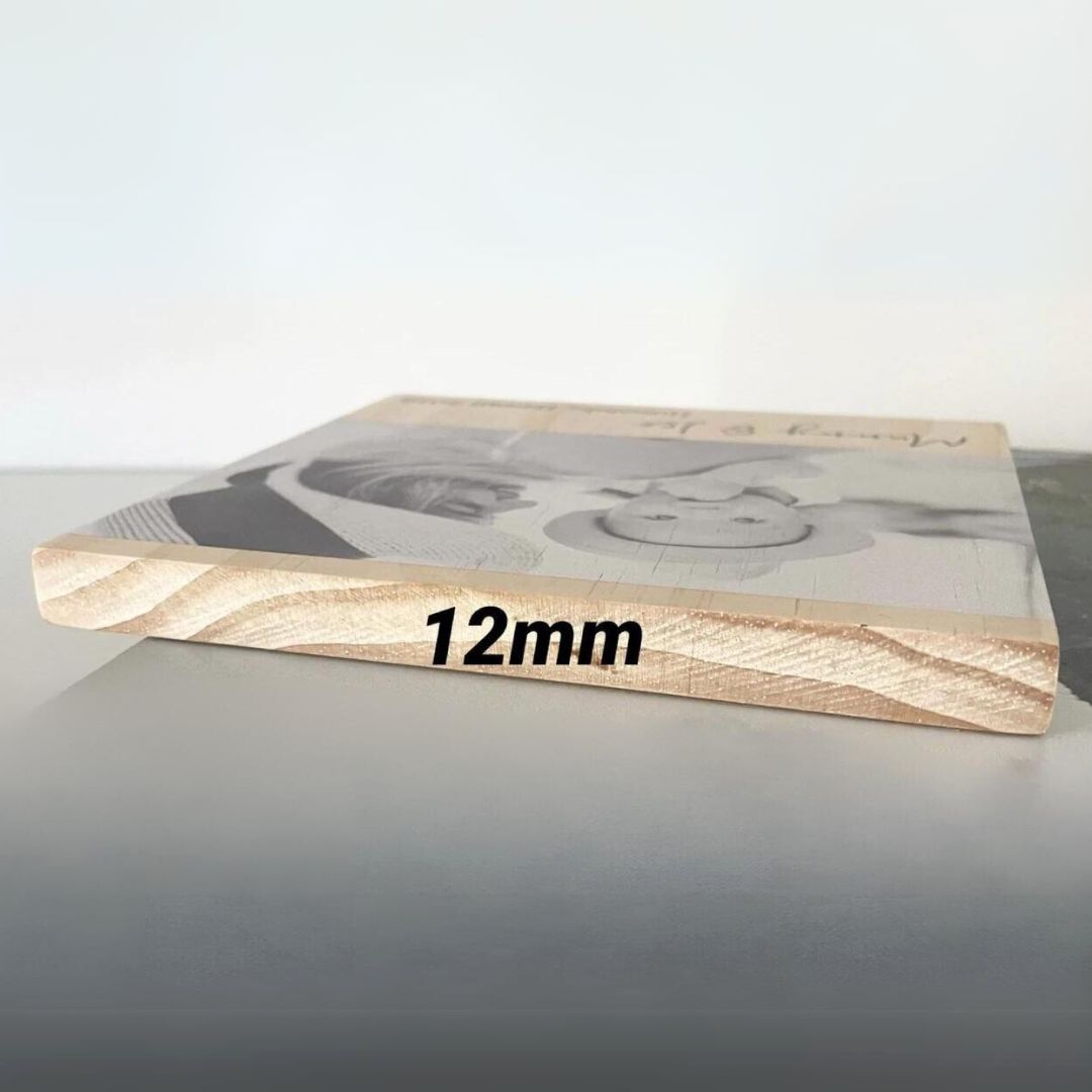 Personalised Wooden Photo Block | Unique Father's Day Gift