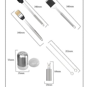 Personalised Stainless Steel BBQ Set | 25PCS Grilling Kit for Dad - Lulu Babe