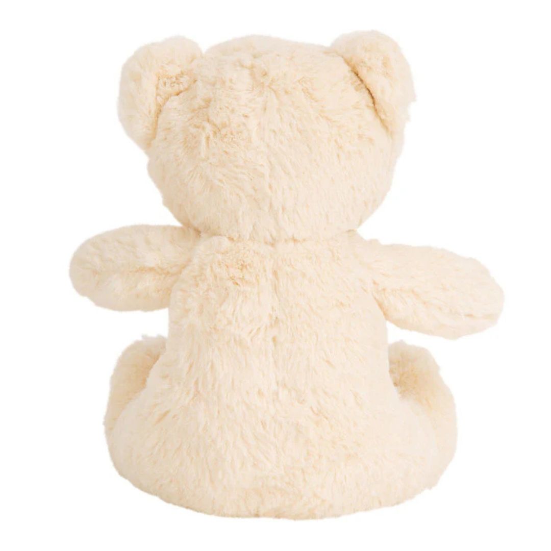 Personalised cream teddy bear - photo showing back view