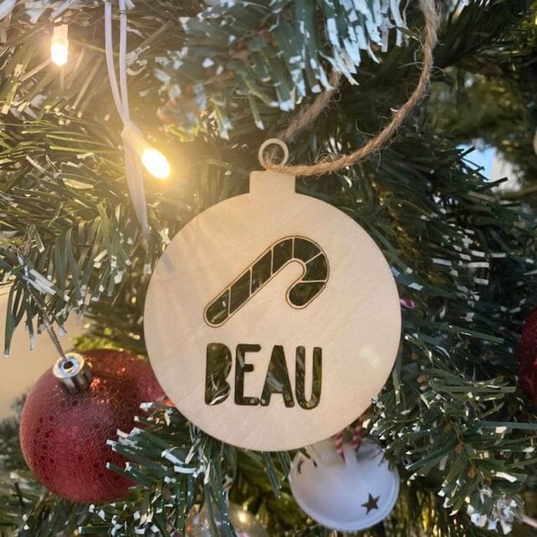 Personalised Wooden Christmas Bauble