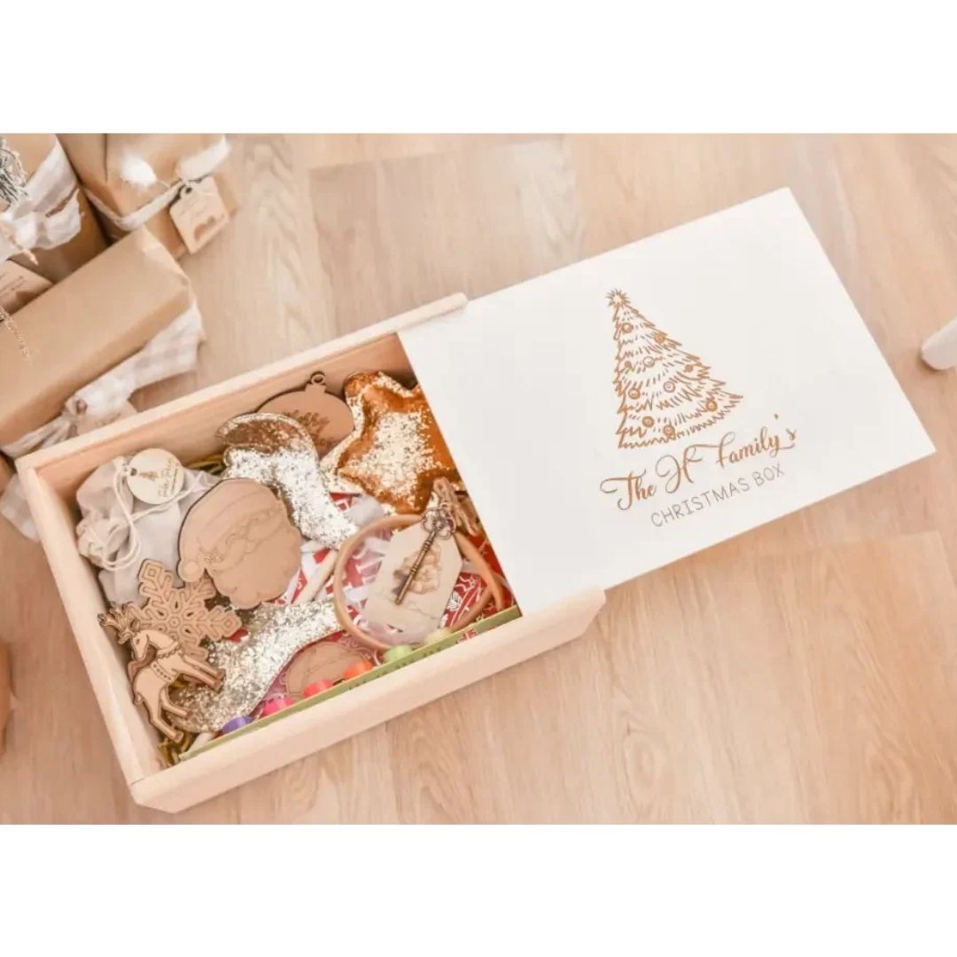 Personalised Wooden Christmas Box