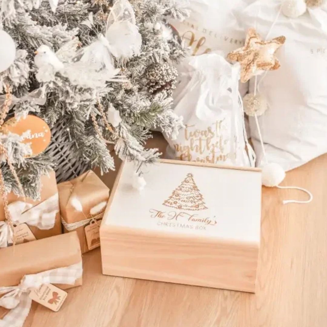 Personalised Wooden Christmas Box