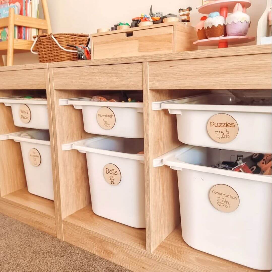 Wooden Toy Storage Tags | Perfect for IKEA Trofast Tubs