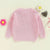 Back view of the Matching Sister Pink Jumper, cozy knit